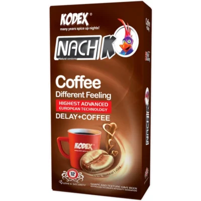 بسته کاندوم تاخیری کافئین دار کدکس مدل Delay and Coffee بسته ۱۲ عددی اصل