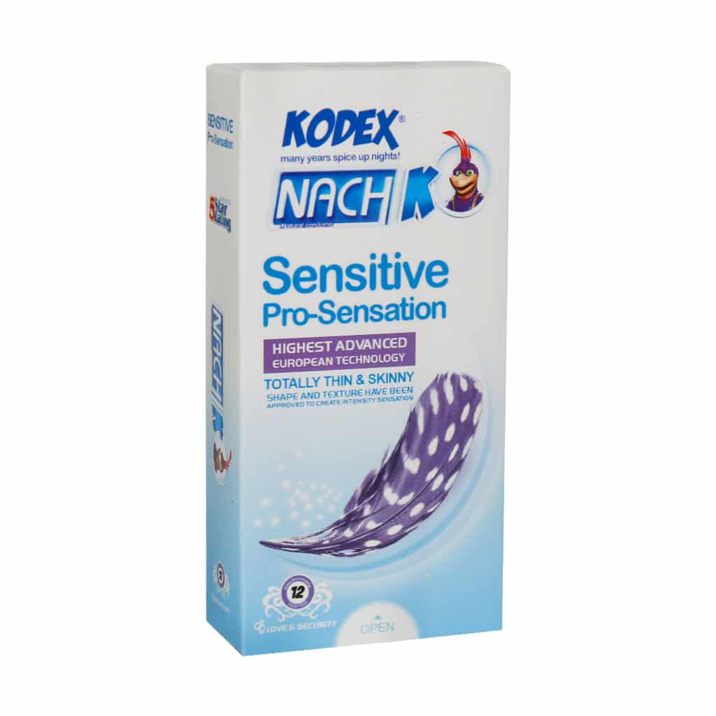 کاندوم کدکس مدل سنسیتیو جعبه کاندوم سنستیو کدکس مدل Sensitive بسته ۱۲ عددی اصل