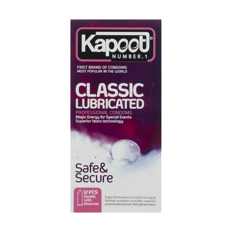 کاندوم کلاسیک کاپوت کاندوم کاپوت مدل Classic Lubricated بسته ۱۲ عددی
