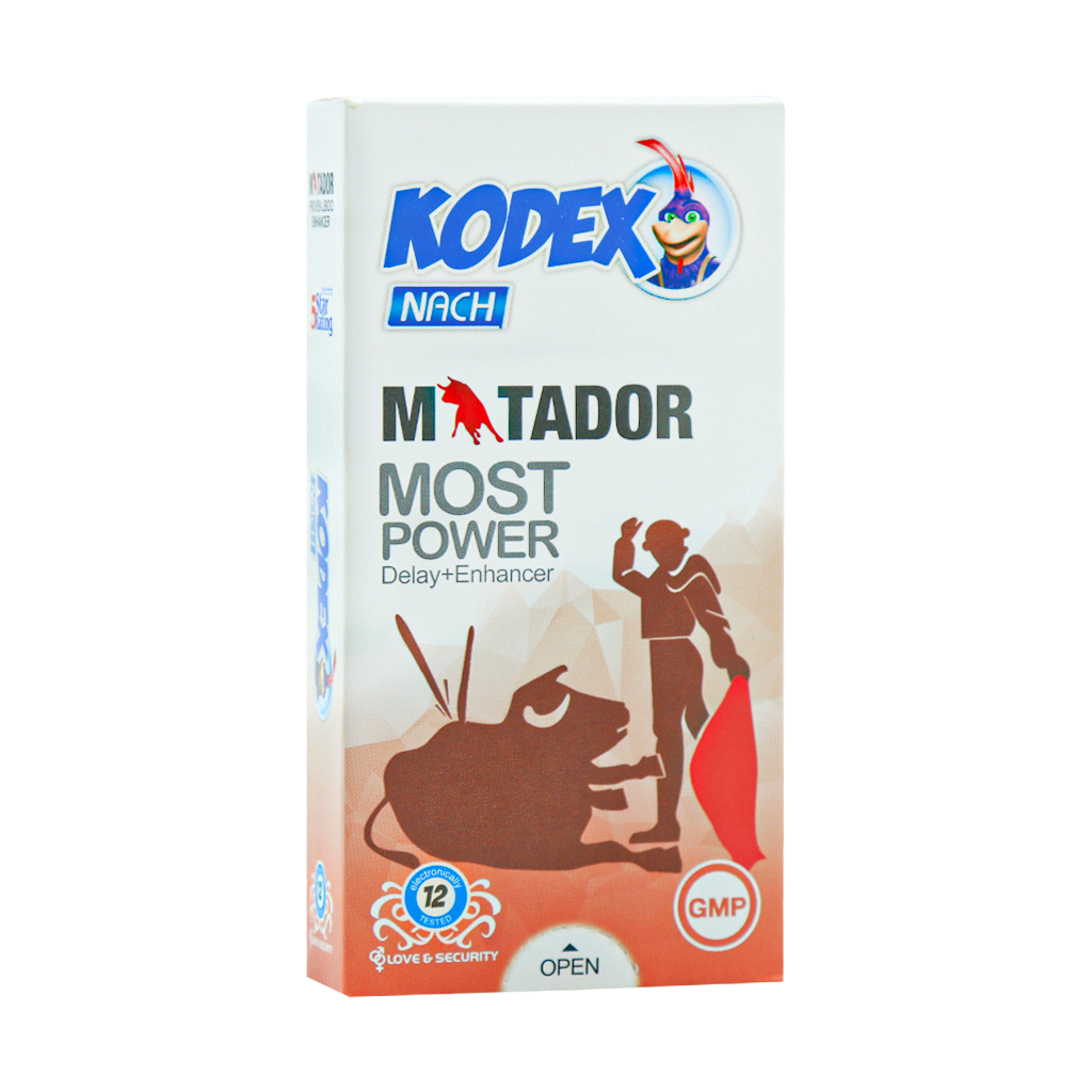بسته کاندوم تاخیری و خاردار کدکس مدل ماتادور Matador بسته ۱۲ عددی اصل